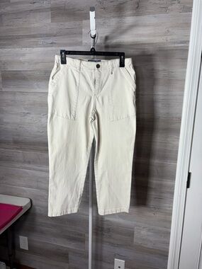Democracy Cream Cropped Utility Pants 2121
